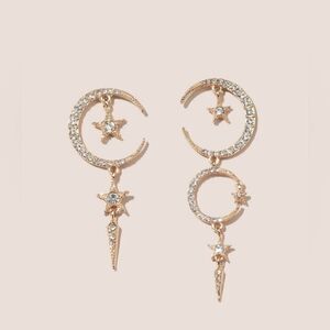 Moon drop earrings #674
